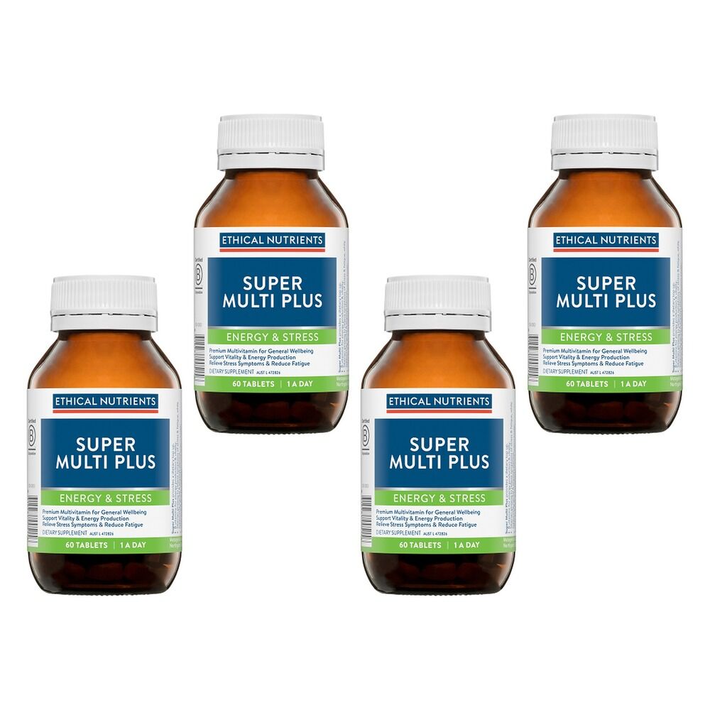 Ethical Nutrients Super Multi Plus 60 Tablets Pack of 4