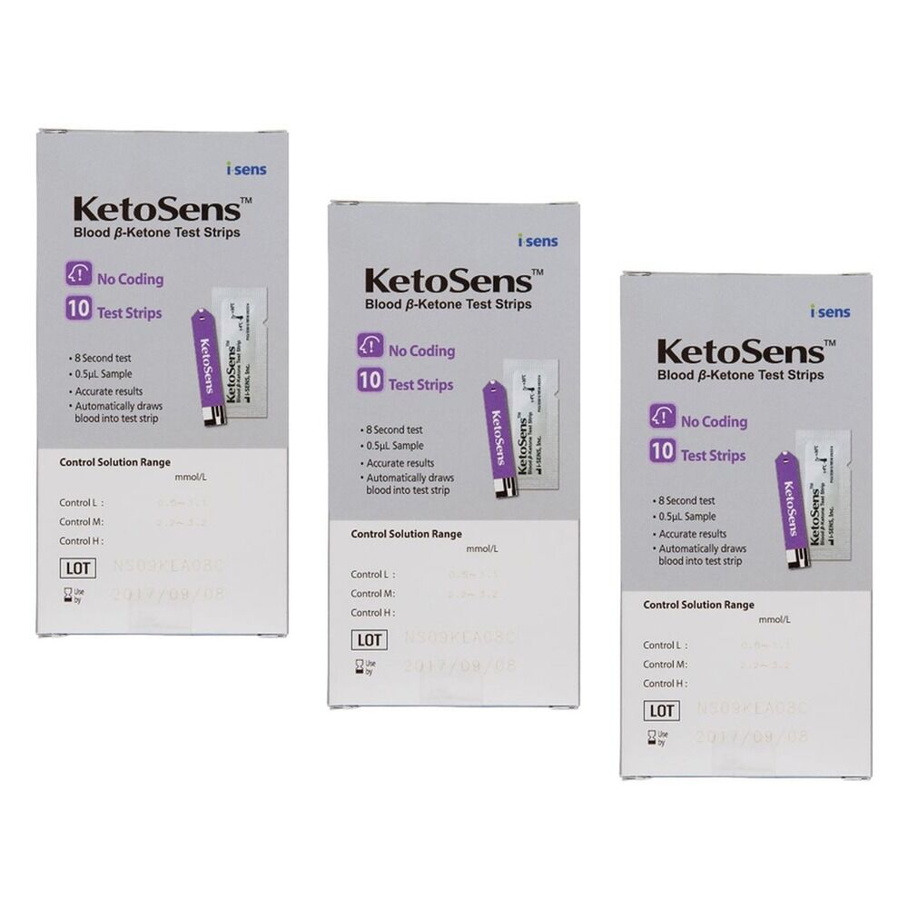 CareSens KetoSens Test Strips 10 Pack Bundle of 3