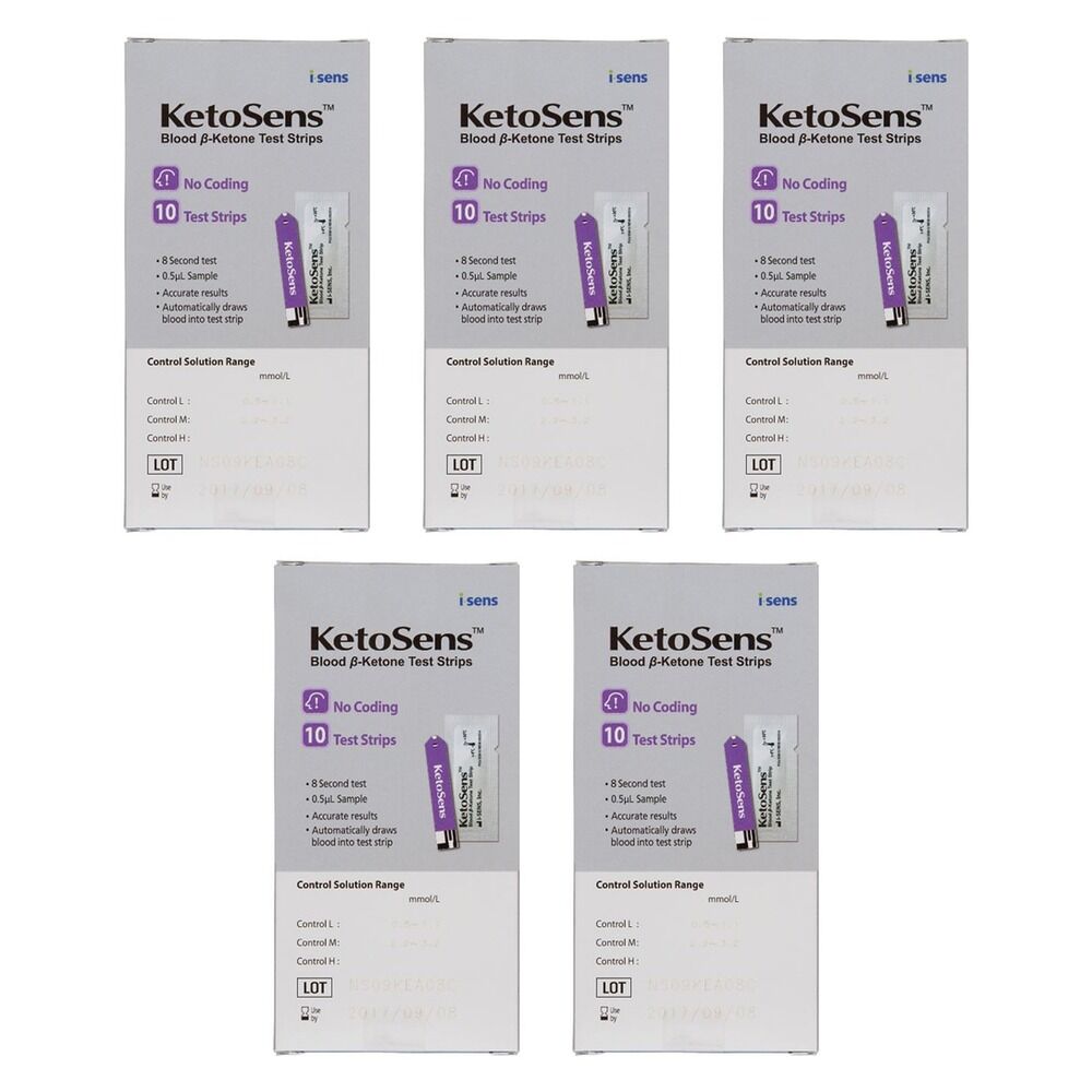 CareSens KetoSens Test Strips 10 Pack Bundle of 5