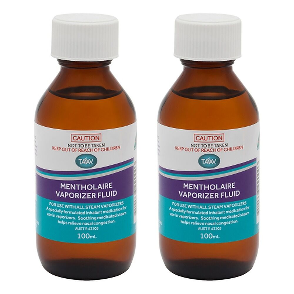 TAAV Mentholaire Vaporiser Fluid 100mL Pack of 2