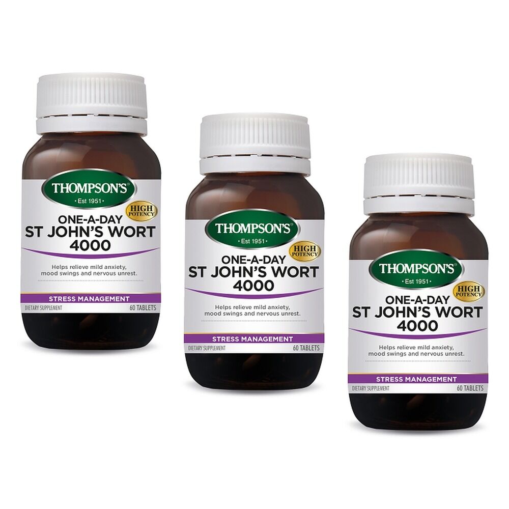 Thompson's One-A-Day St John's Wort 4000 60 Tablets Pack of 3