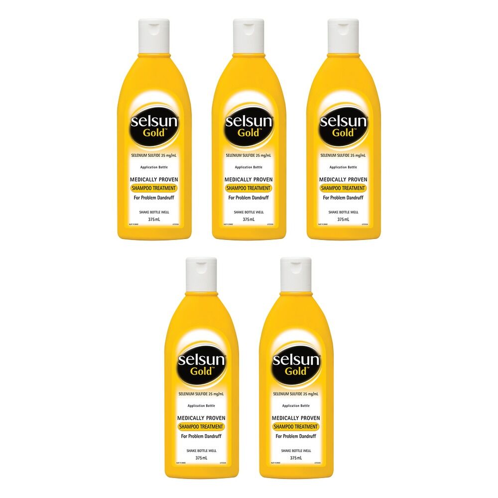 Selsun Gold Treatment Shampoo 375mL Pack of 5