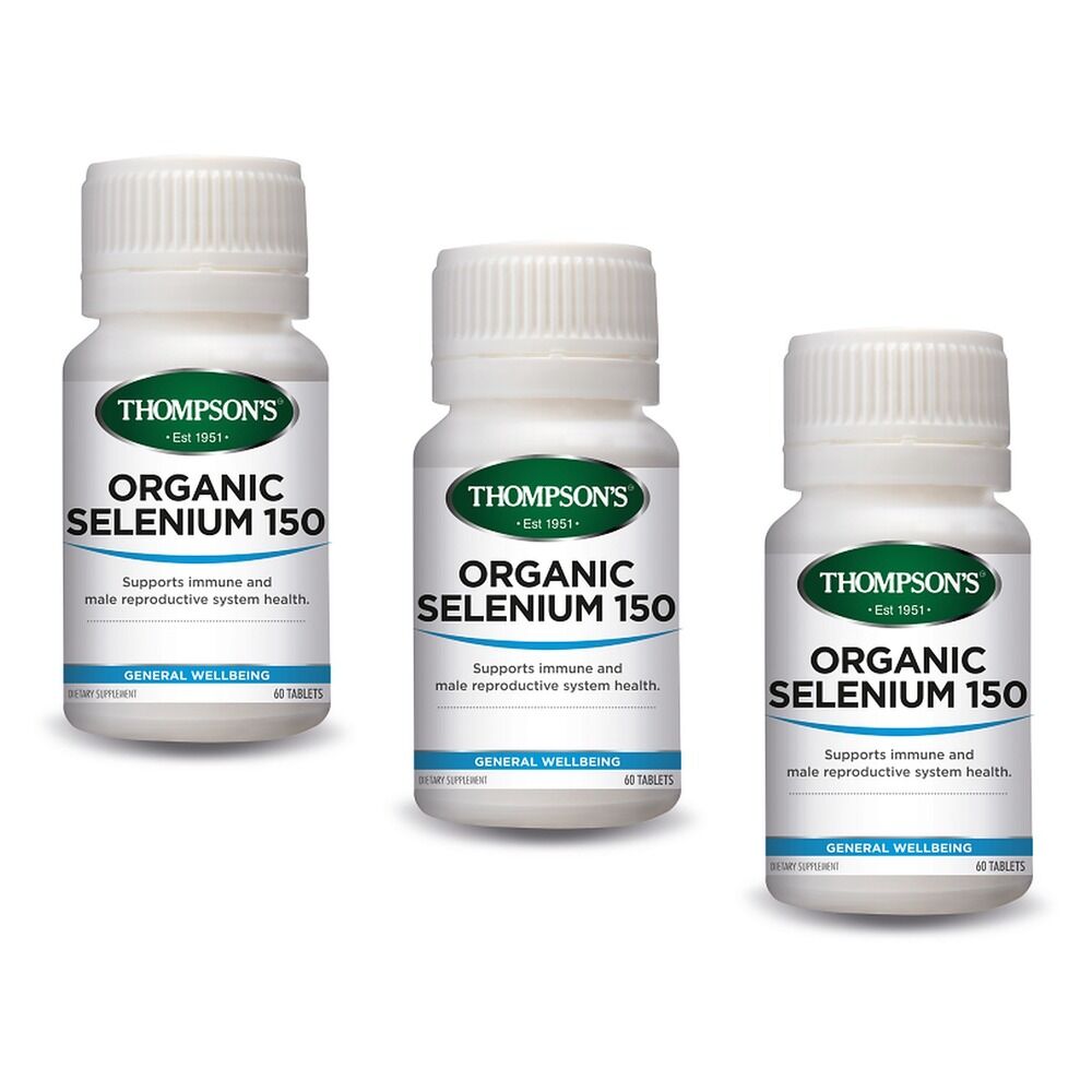 Thompson's Organic Selenium 60 Tablets Pack of 3