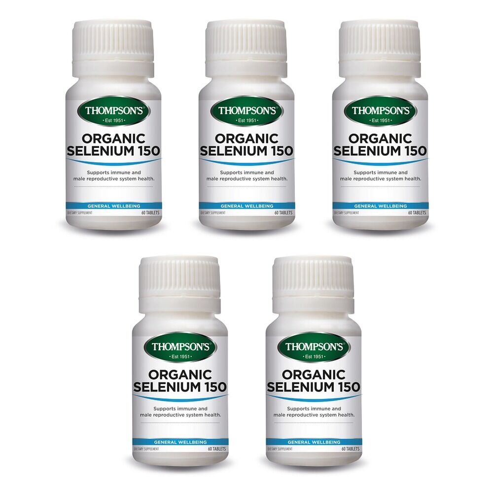 Thompson's Organic Selenium 60 Tablets Pack of 5