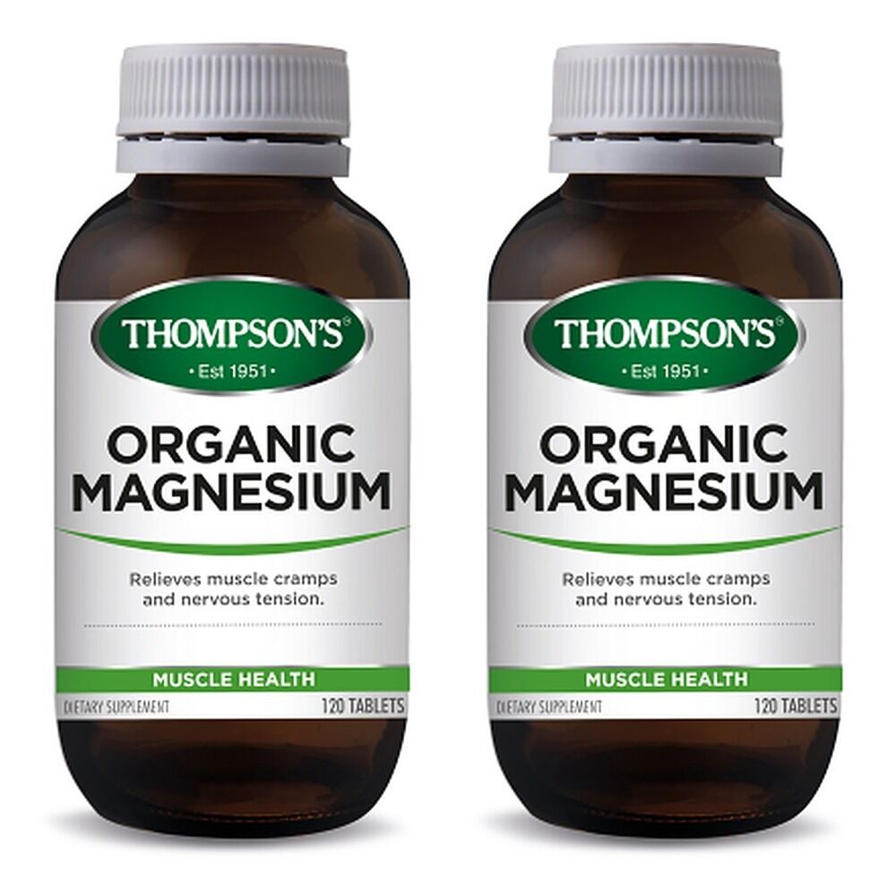 Thompson's Organic Magnesium 120 Tablets Pack of 2