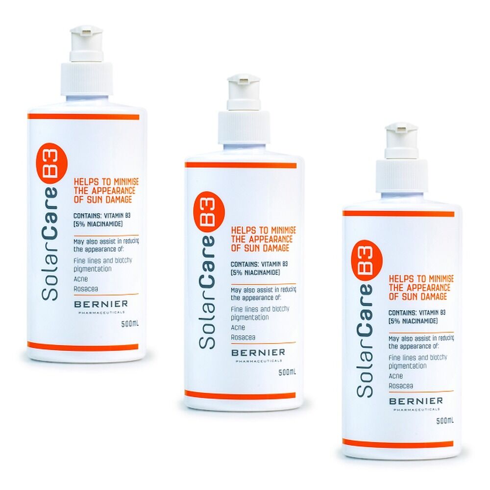 SolarCare B3 Niacinamide Pump Action Bottle 500mL Pack of 3