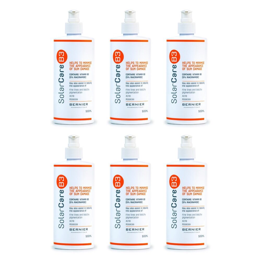 SolarCare B3 Niacinamide Pump Action Bottle 500mL Pack of 6