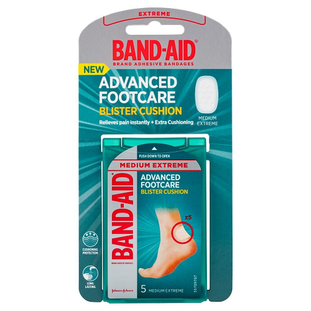 Band-Aid Advanced Footcare Blister Cushion Medium Extreme 5 Pack