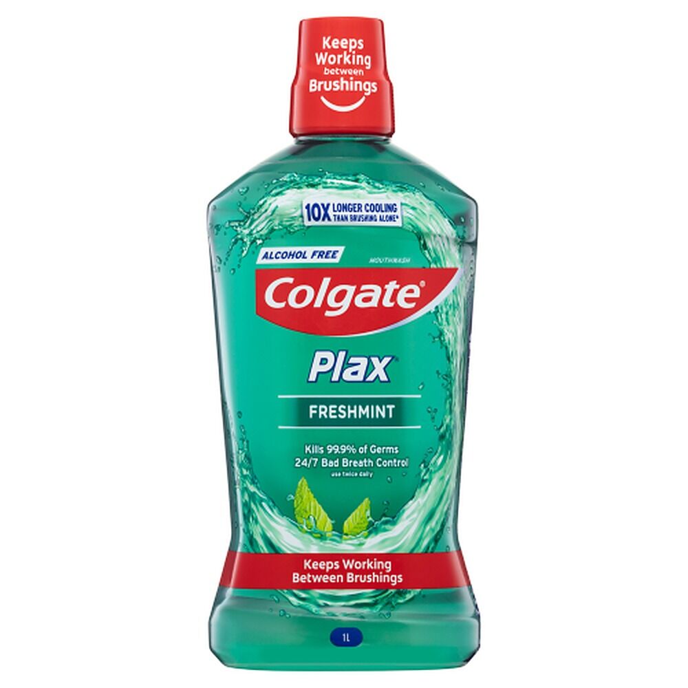 Colgate Plax Freshmint Alcohol Free Mouthwash 1L