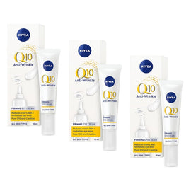 NIVEA Q10 Anti-Wrinkle Eye Cream 15mL Pack of 3