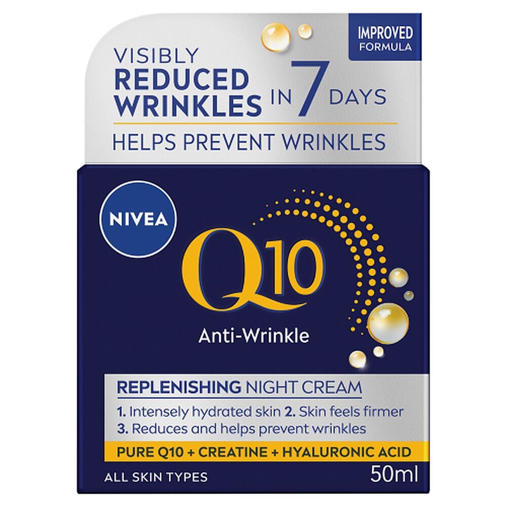 NIVEA Q10 Anti-Wrinkle Night Cream 50mL