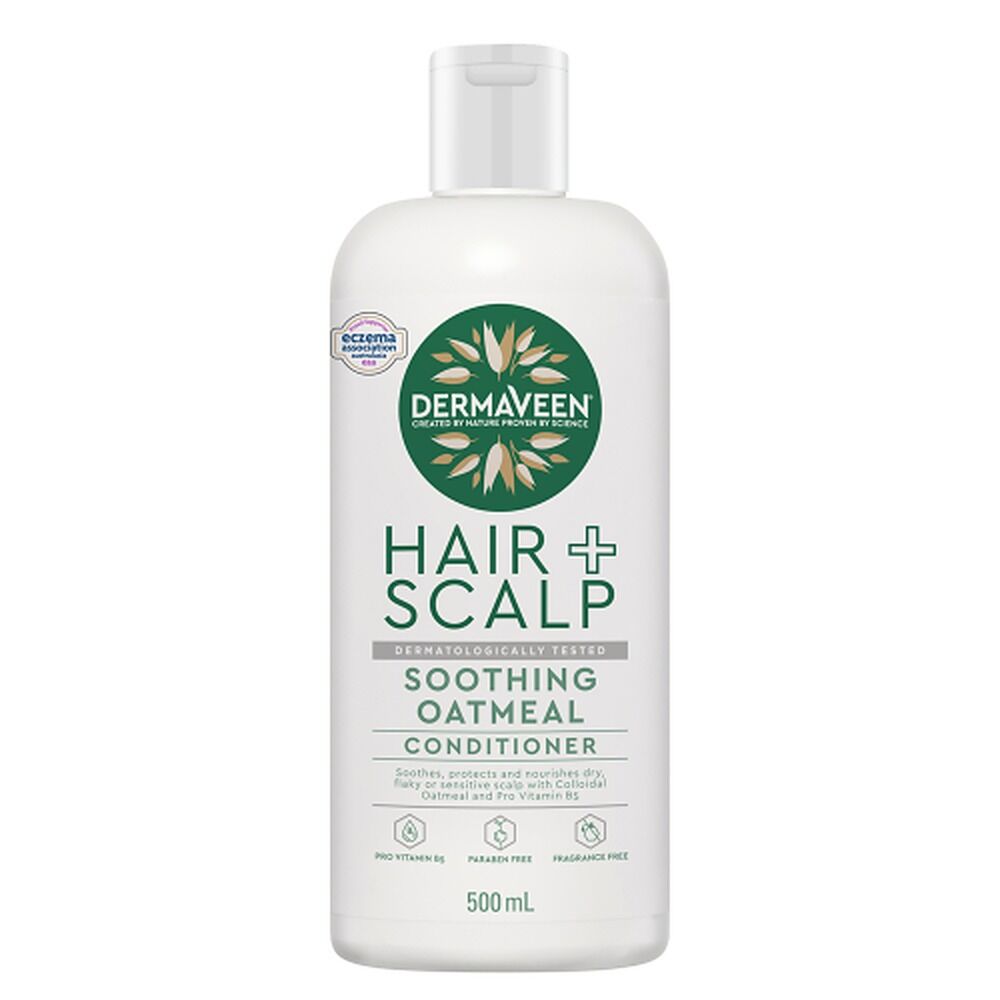 DermaVeen Oatmeal Conditioner for Dry, Flaky or Sensitive Scalps 500mL