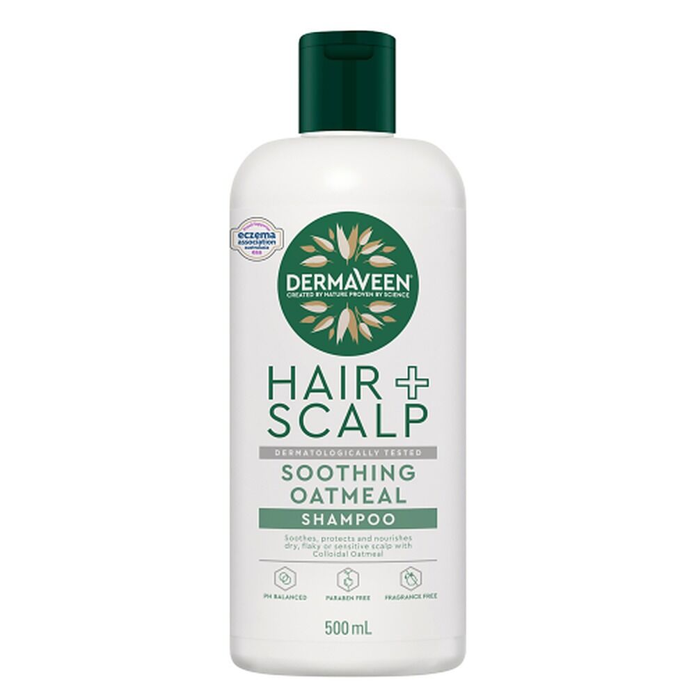 DermaVeen Oatmeal Shampoo for Dry, Flaky or Sensitive Scalps 500mL