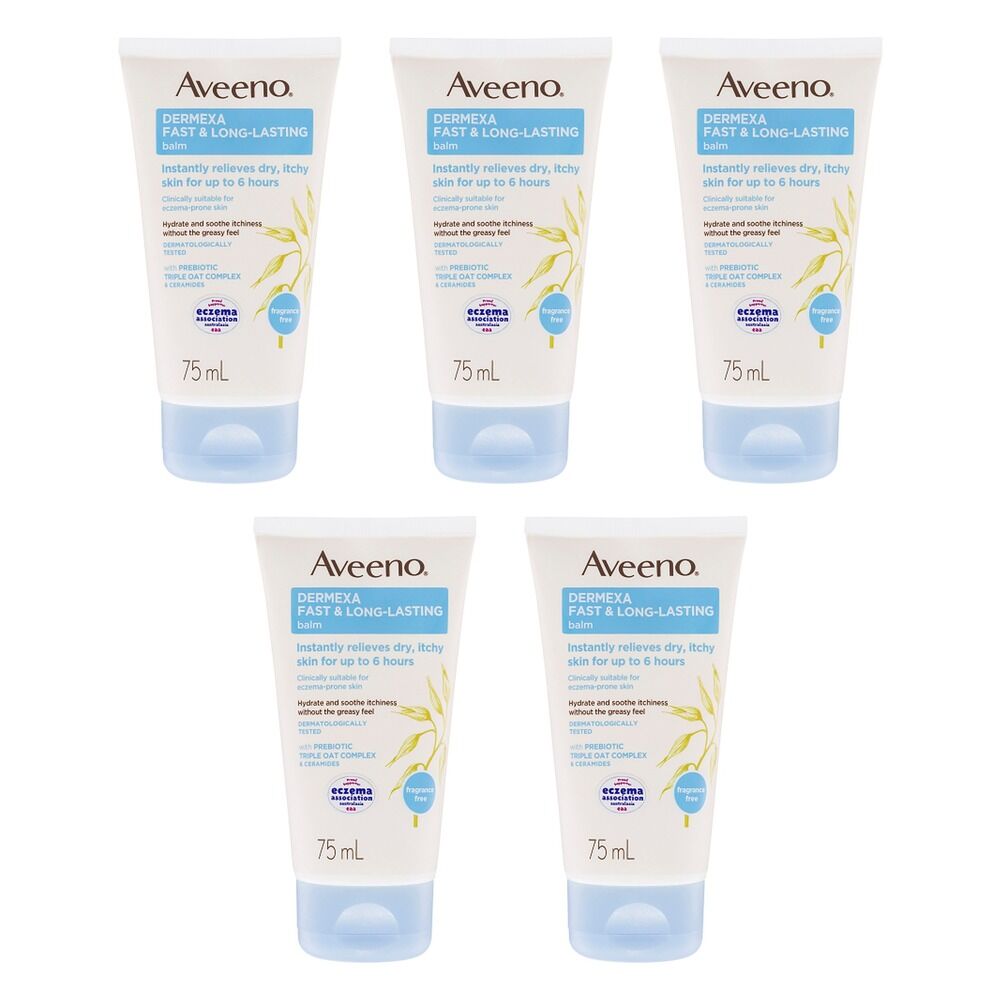 Aveeno Dermexa Body Balm for Sensitive, Eczema Prone Skin 75mL Pack of 5