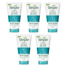 Simple Daily Skin Detox Purifying Facial Wash 150mL Pack of 5