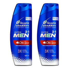 Head & Shoulders UltraMen Old Spice 2in1 Shampoo & Conditioner 400mL Pack of 2