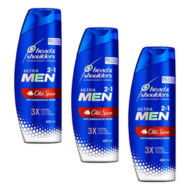 Head & Shoulders UltraMen Old Spice 2in1 Shampoo & Conditioner 400mL Pack of 3