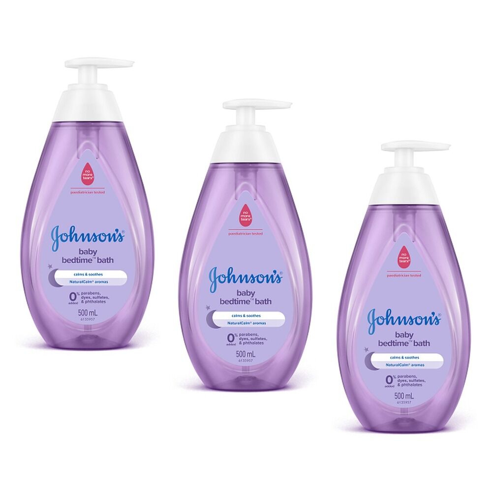 Johnson's Baby Bedtime Bath 500mL Pack of 3