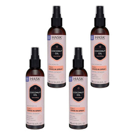 HASK Coconut Oil Nourishing 5-in-1 Leave-In Spray 175mL Pack of 4