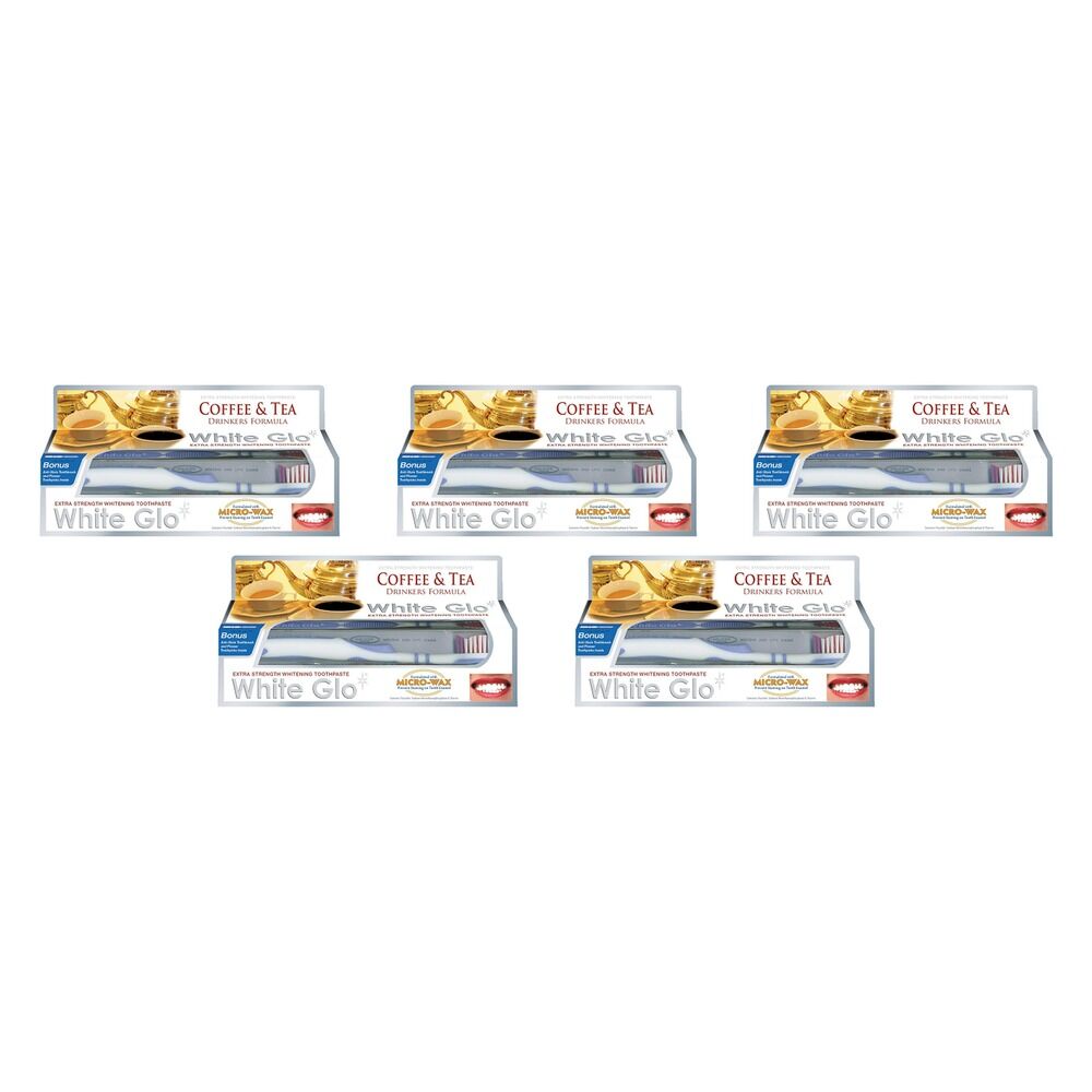 White Glo Coffee & Tea Drinkers Formula Toothpaste 150g Pack of 5