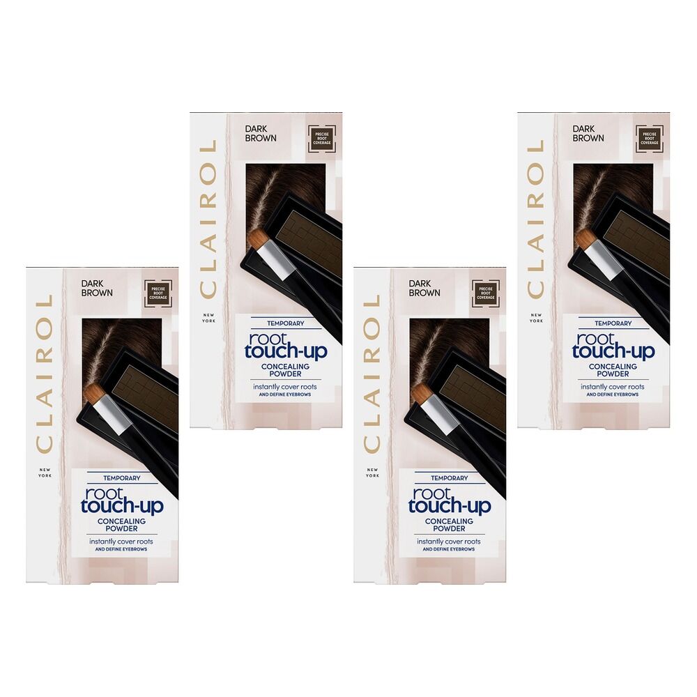 Clairol Root Touch-Up Concealing Powder Dark Brown 2.1g Pack of 4