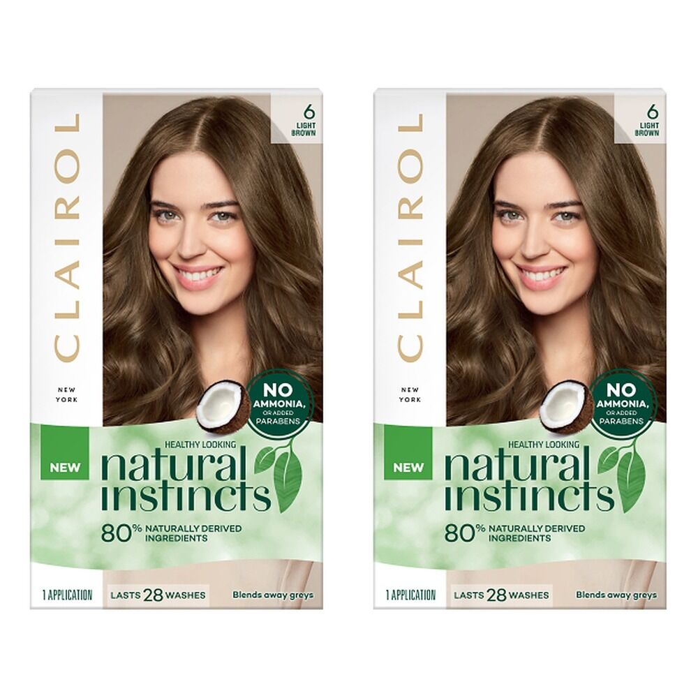 Clairol Natural Instincts 6 Light Brown Pack of 2