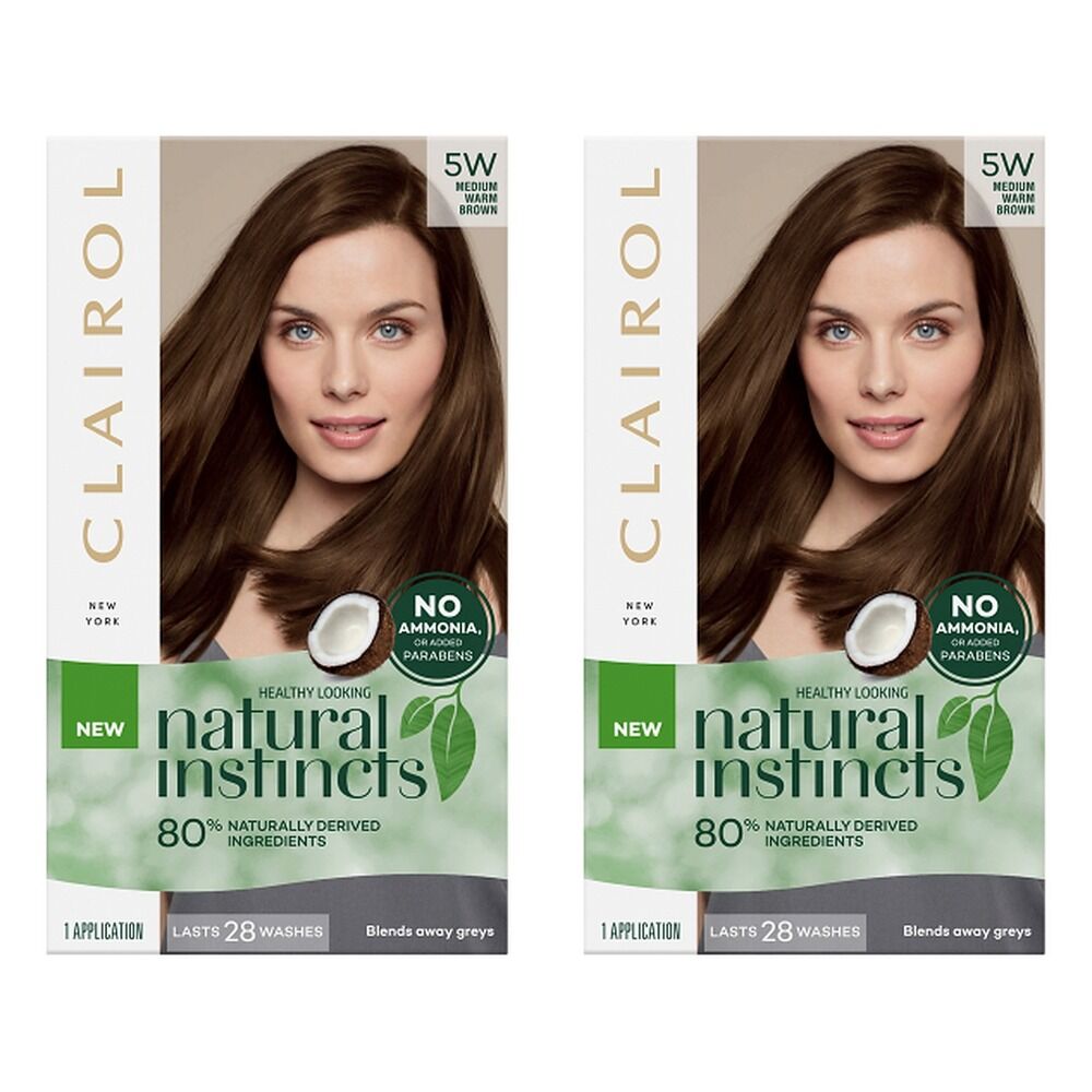 Clairol Natural Instincts 5W Medium Warm Brown Pack of 2