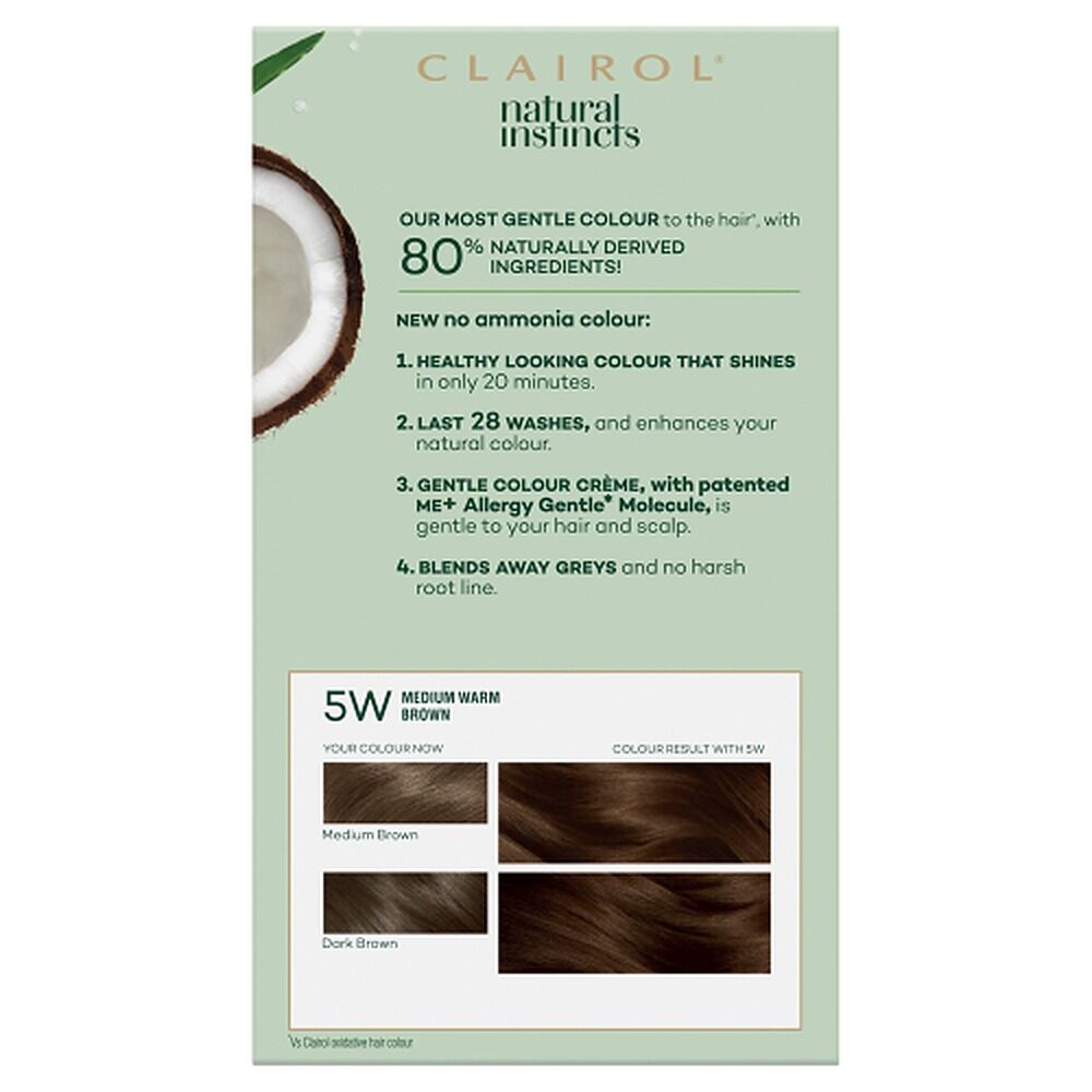 Clairol Natural Instincts 5W Medium Warm Brown