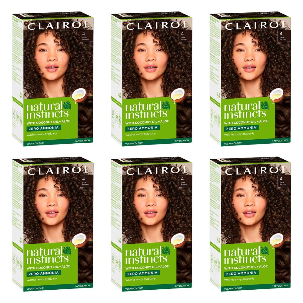 Clairol Natural Instincts 4 Dark Brown Pack of 6