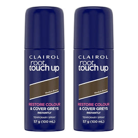 Clairol Root Touch-Up Root Concealing Spray Medium Brown 57g Pack of 2