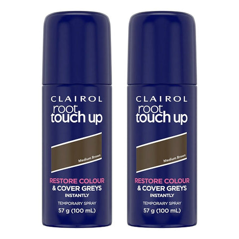 Clairol Root Touch-Up Root Concealing Spray Medium Brown 57g Pack of 2