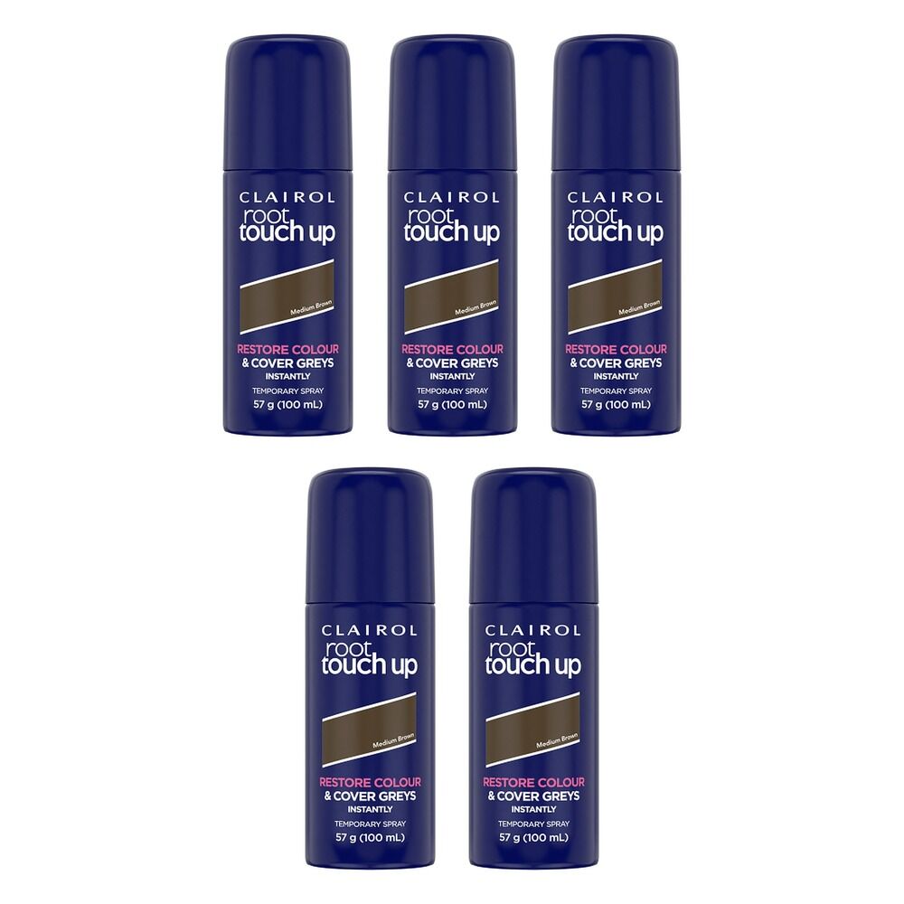 Clairol Root Touch-Up Root Concealing Spray Medium Brown 57g Pack of 5
