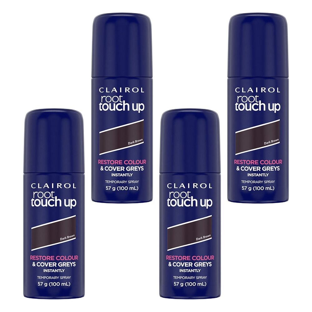 Clairol Root Touch-Up Root Concealing Spray Dark Brown 57g Pack of 4