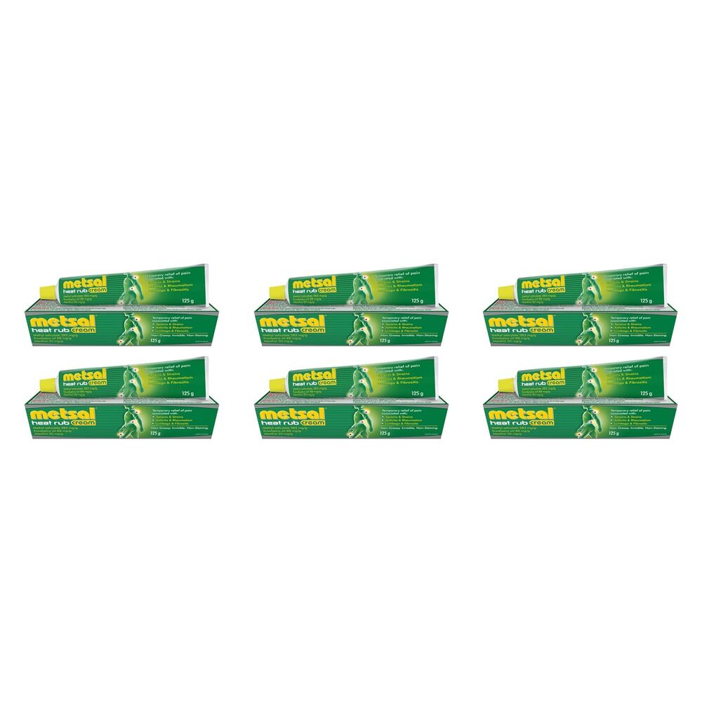 Metsal Heat Rub Cream 125g Pack of 6