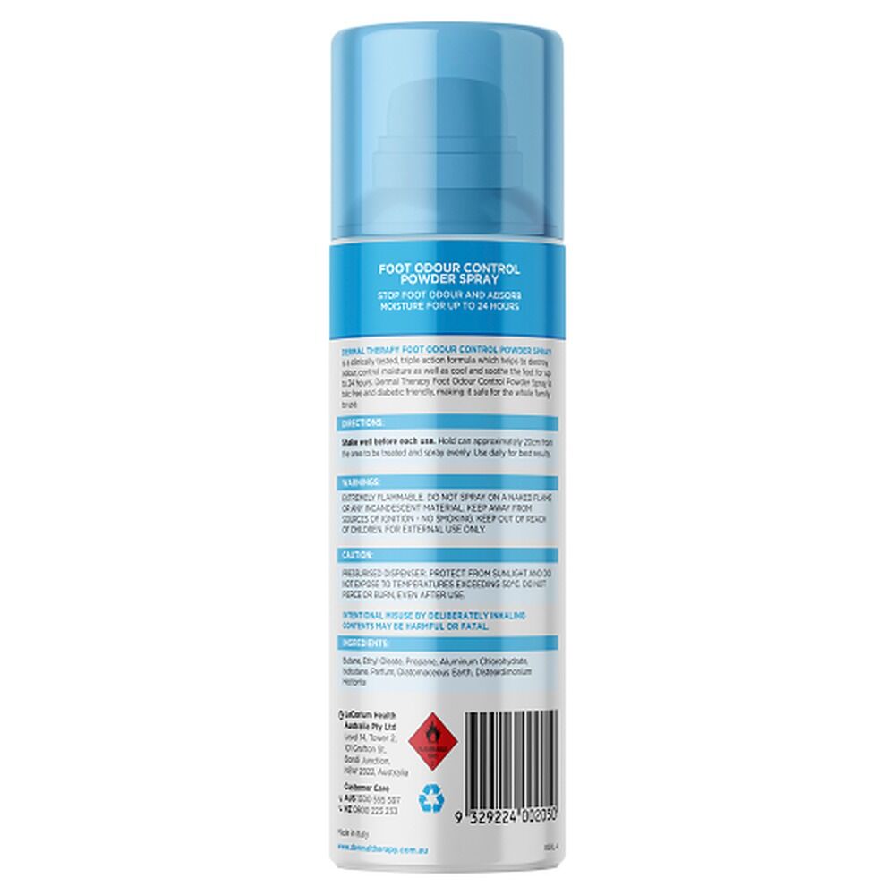 Dermal Therapy Foot Odour Control Powder Spray 210mL