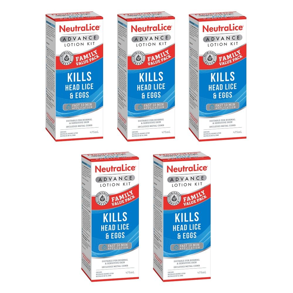 Neutralice Advance Lotion Family Value Pack 475mL Bundle of 5