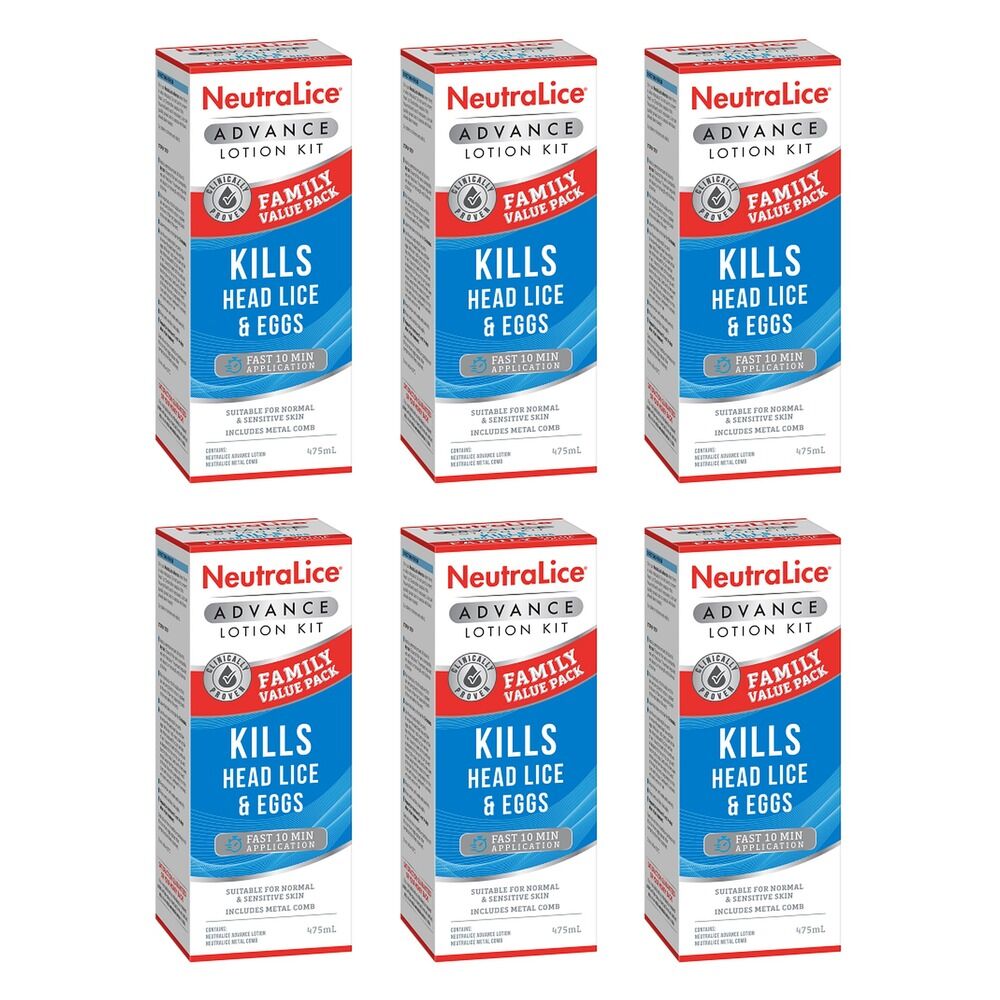 Neutralice Advance Lotion Family Value Pack 475mL Bundle of 6