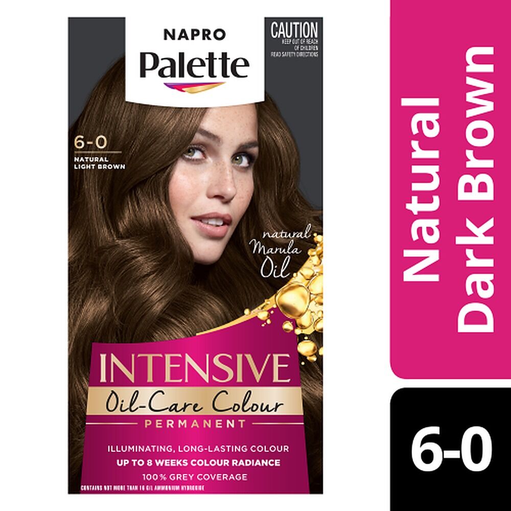 Napro Palette Permanent Hair Colour 6-0 Natural Light Brown x 3