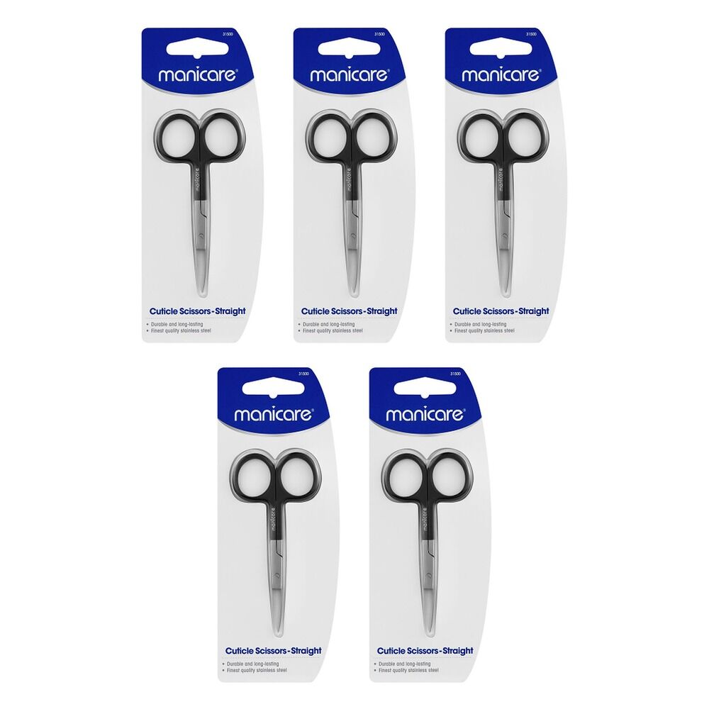 Manicare Cuticle Scissors, Straight x 3 Bundle of 5