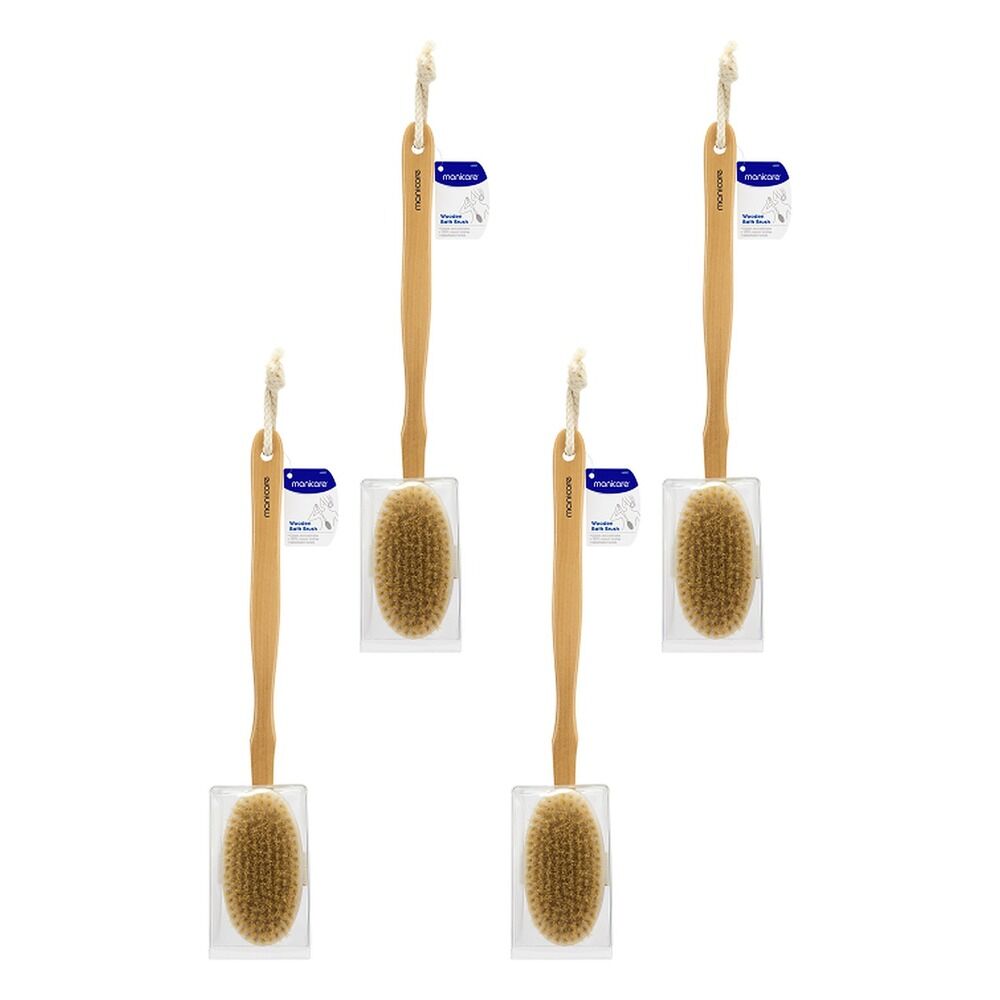 Manicare Wooden Bath Brush x 12 Bundle of 4