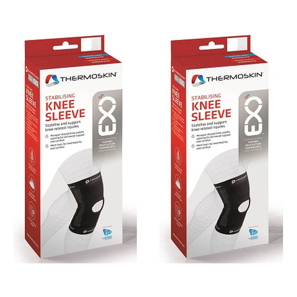Thermoskin Stabilising Knee Sleeve Extra Large Black Pack of 2