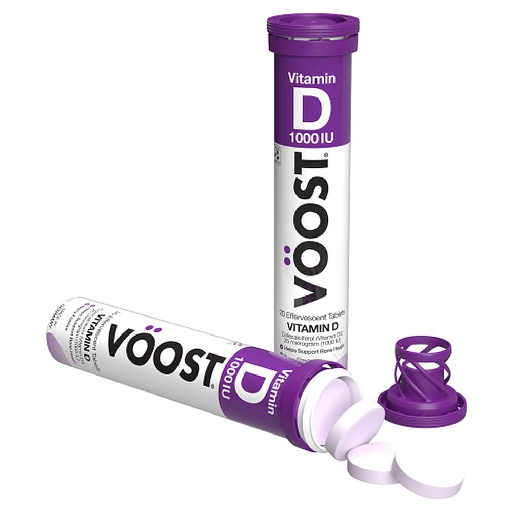 VOOST Vitamin D 1000IU Berry Twenty Effervescent Tablets x 8