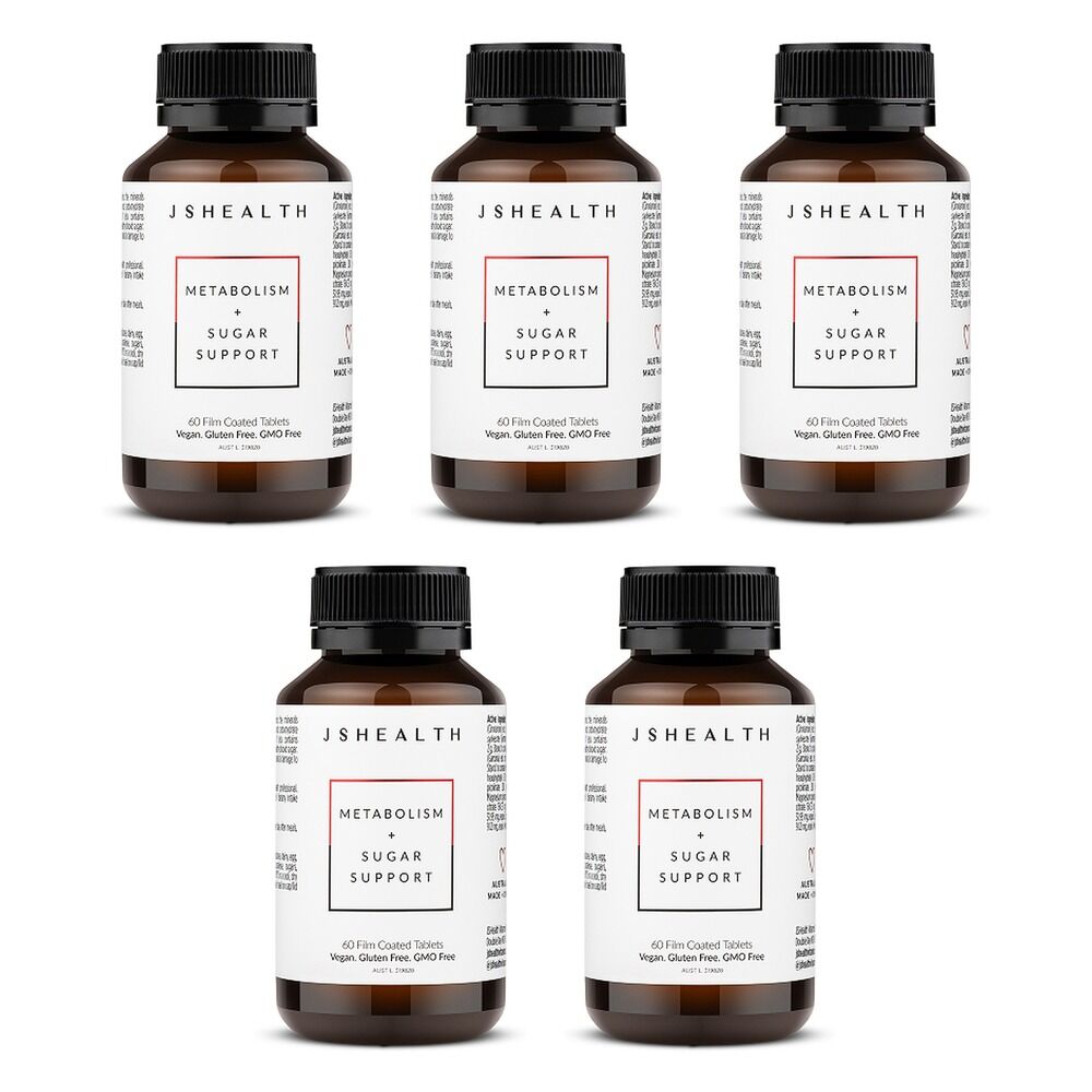 JSHealth Metabolism + Sugar Support 60 Tablets Pack of 5