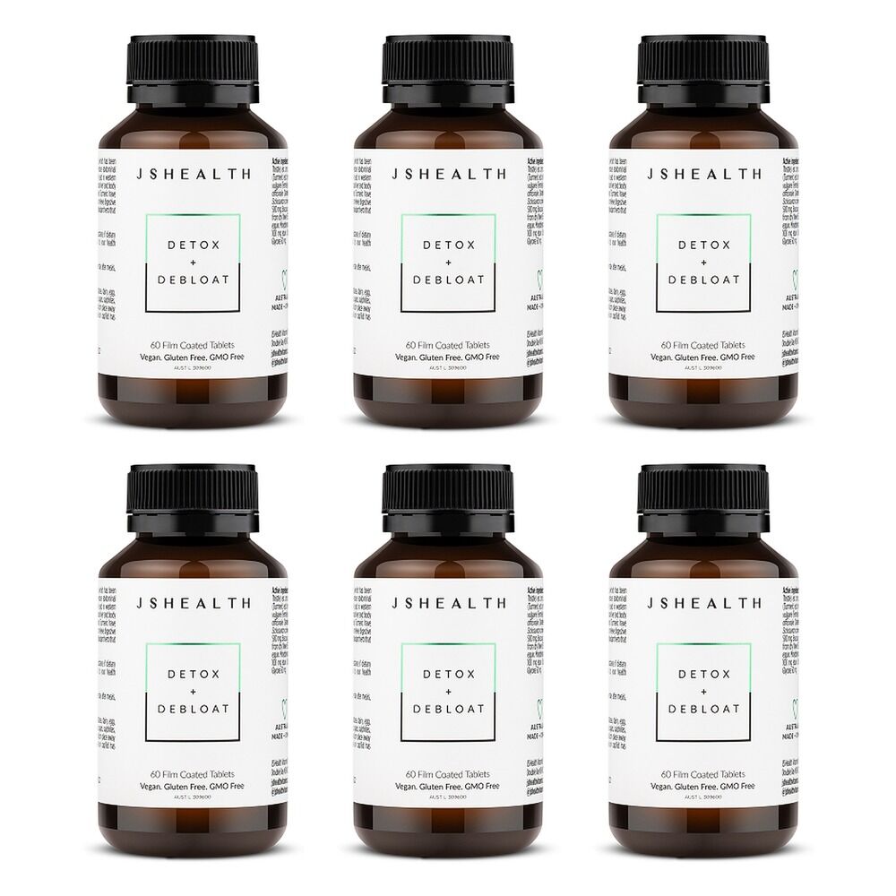 JSHealth Detox + Debloat 60 Tablets Pack of 6
