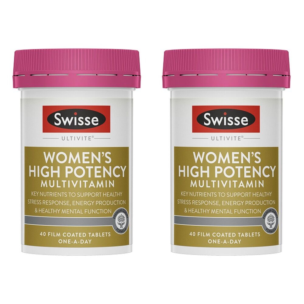 Swisse Ultivite Women's High Potency Multivitamin 40 Tablets Pack of 2