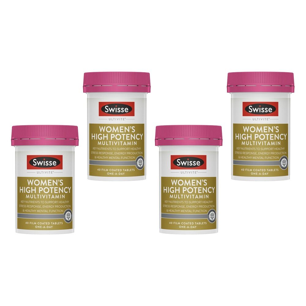 Swisse Ultivite Women's High Potency Multivitamin 40 Tablets Pack of 4