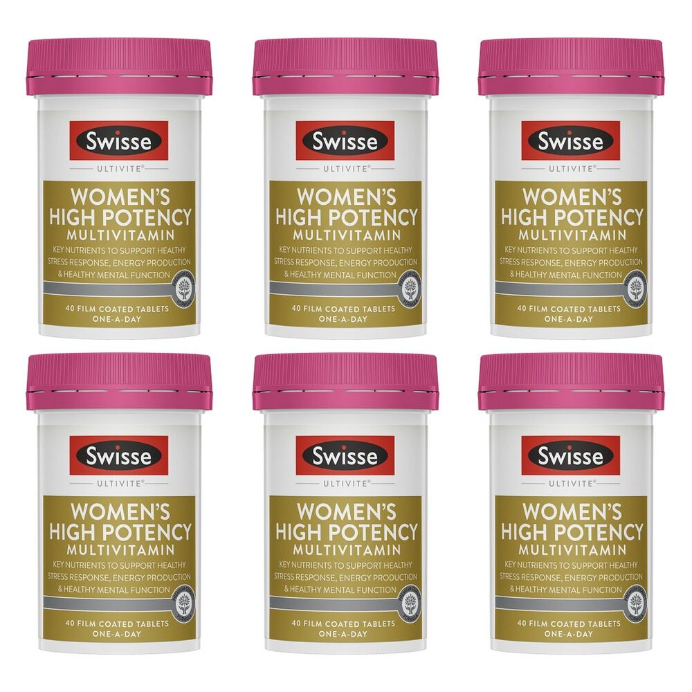 Swisse Ultivite Women's High Potency Multivitamin 40 Tablets Pack of 6