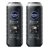 NIVEA Men Active Clean Shower Gel 500mL Pack of 2