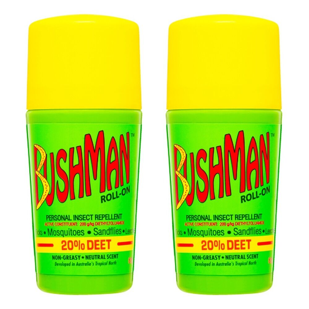 Bushman Roll On 20% DEET 65g Pack of 2