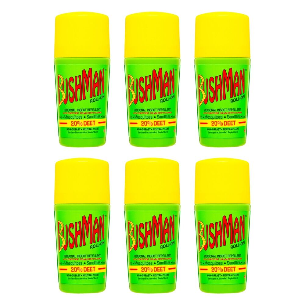 Bushman Roll On 20% DEET 65g Pack of 6